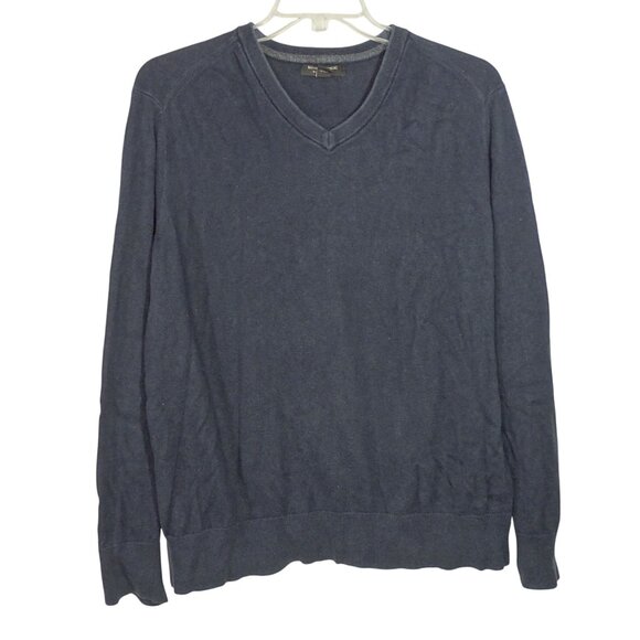 Banana Republic V-Neck Sweater Men Size XL Cotton Cashmere Blue Long Sleeve - Picture 1 of 9